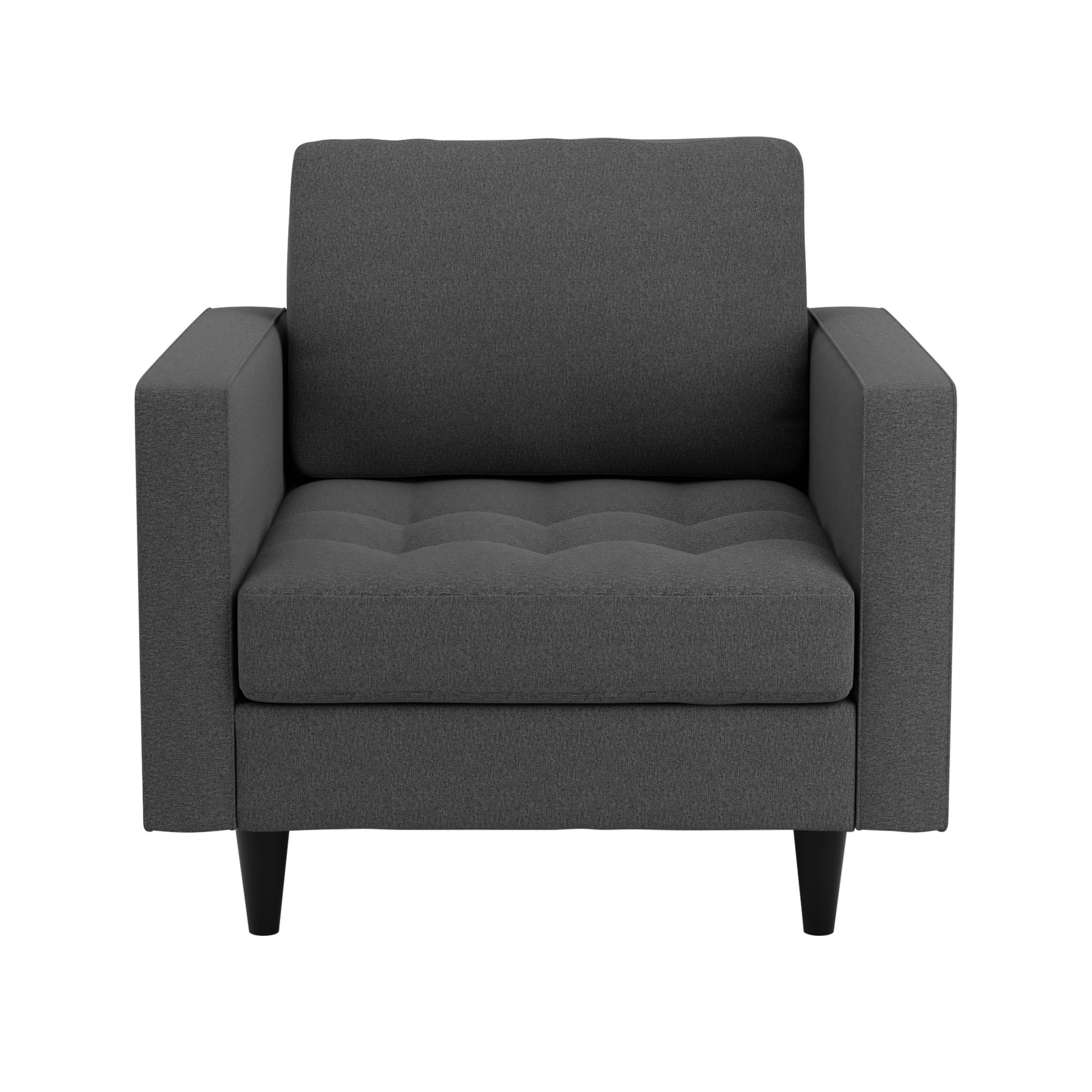 Zoe Flat Weave Armchair Dark Grey