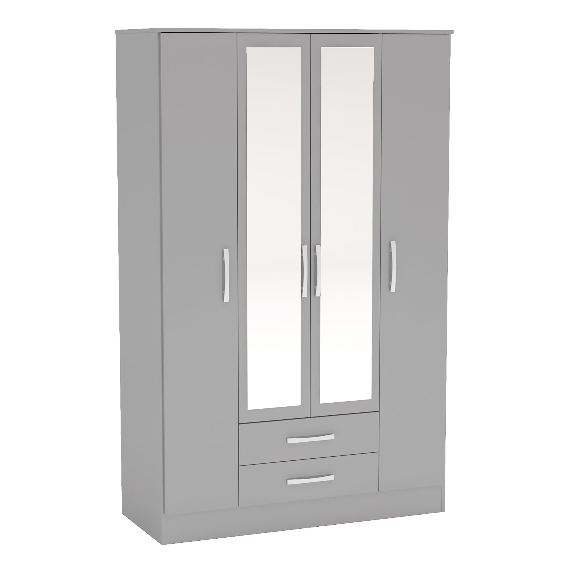 Lynx 4 Door Wardrobe, Mirrored