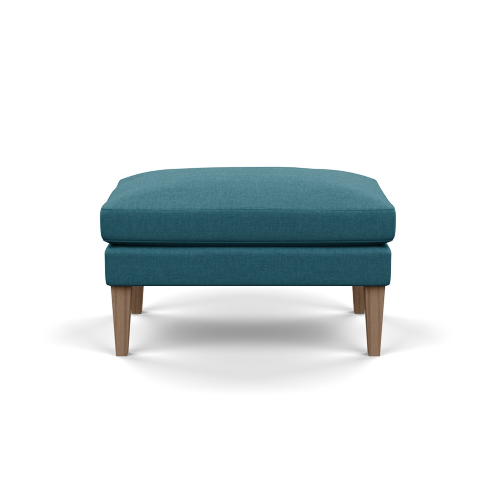 Heal's Wallis Ottoman Brushed Cotton Cadet Natural Feet