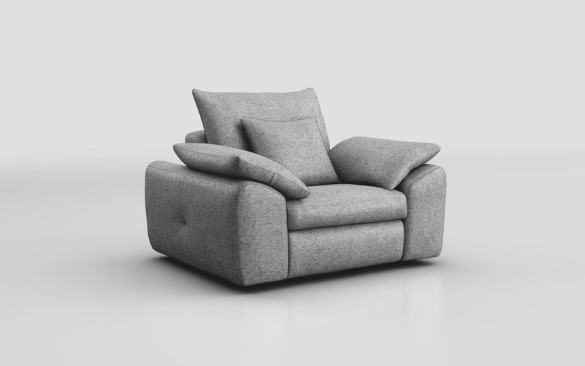 Blue Fabric Soliera Armchair