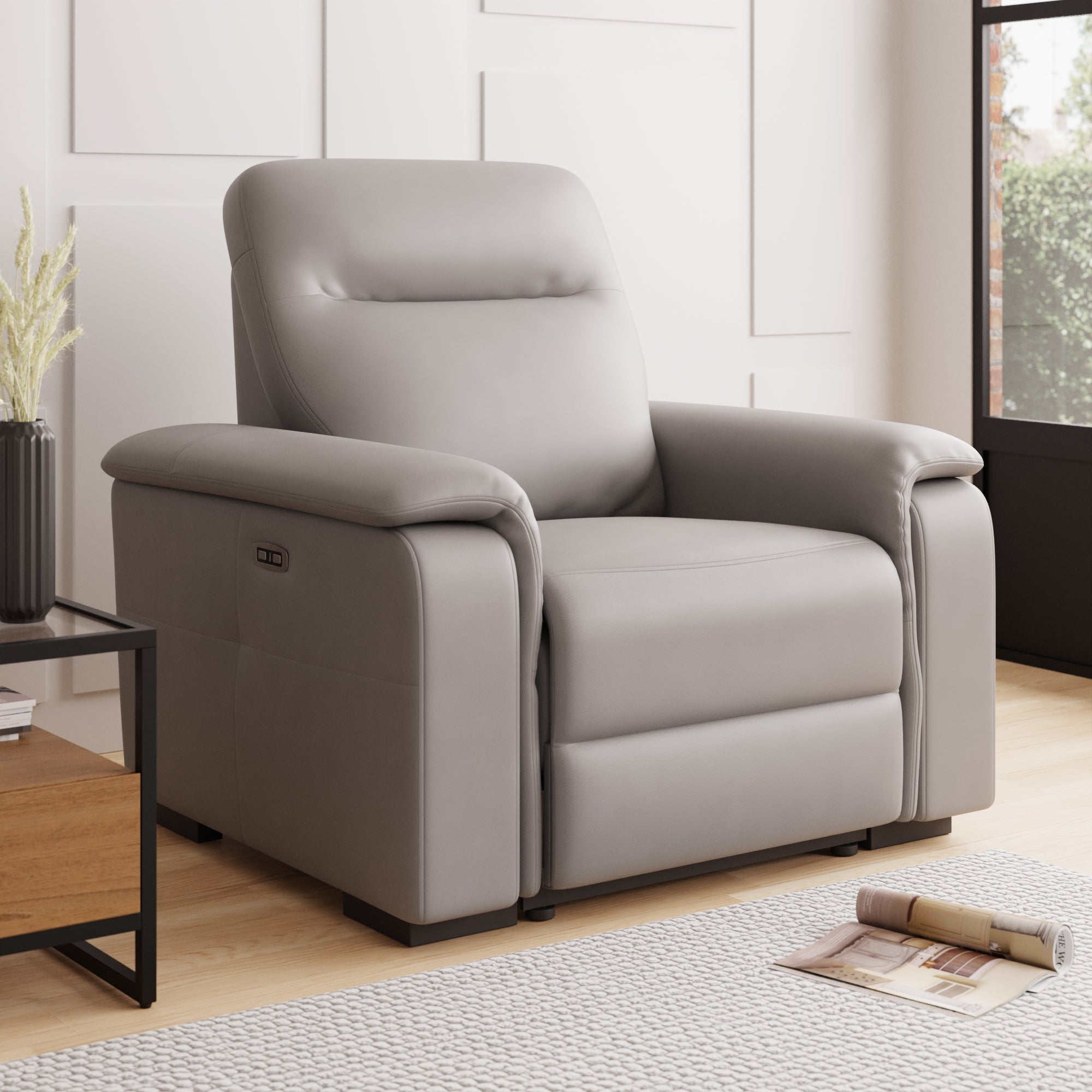 Bianca Electric Reclining Armchair Grey