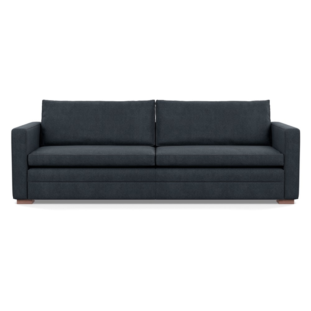 Heal's Palermo 5 Seater Sofa St Moritz Wool Grey 160 Walnut Feet