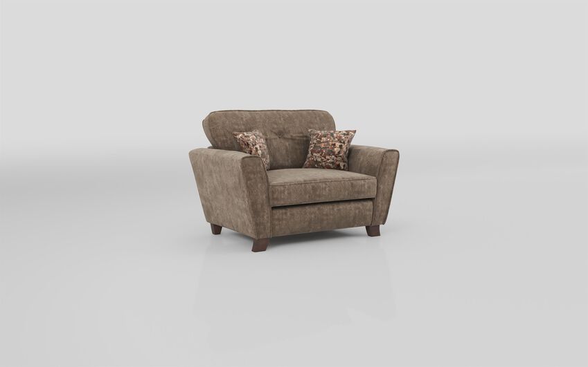 ScS Living Brown Esme Fabric Snuggle Chair