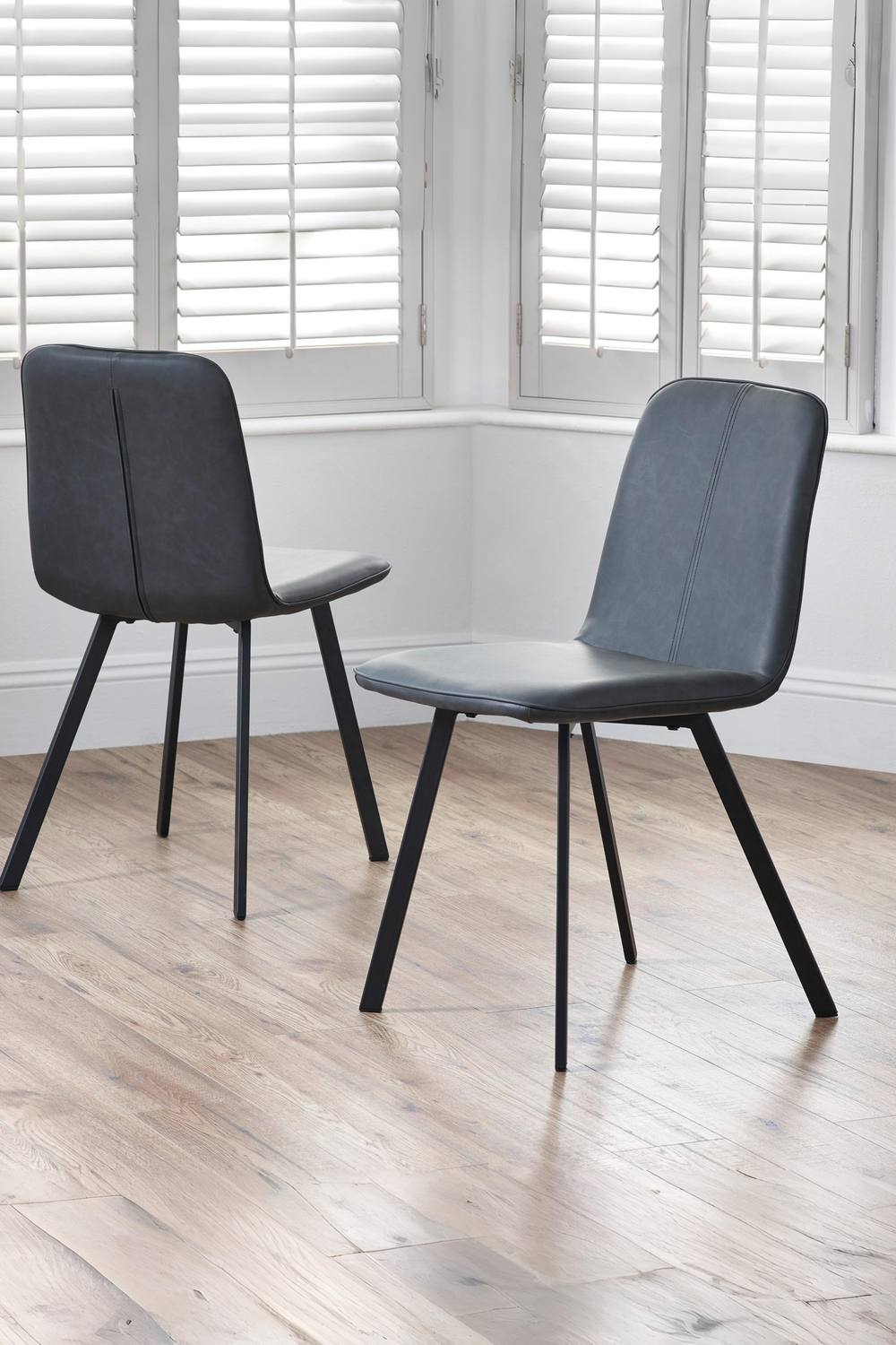 Julian Bowen Goya Upholstered Dining Chair (Set of 2) in Black