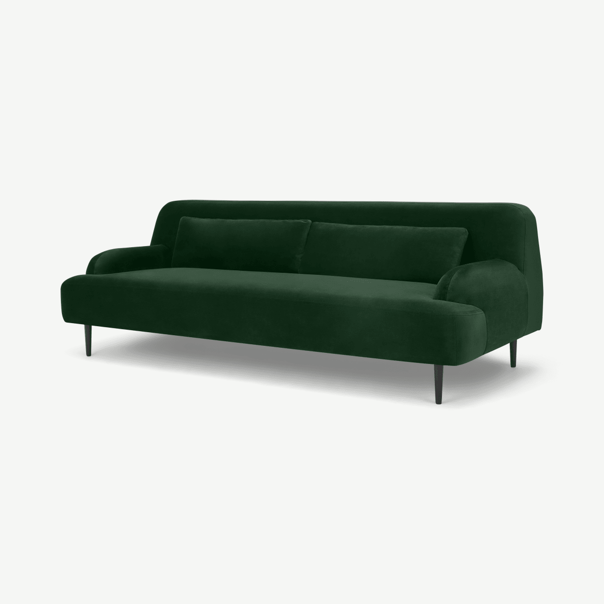 Giselle 3 Seater Sofa, Moss Green Velvet