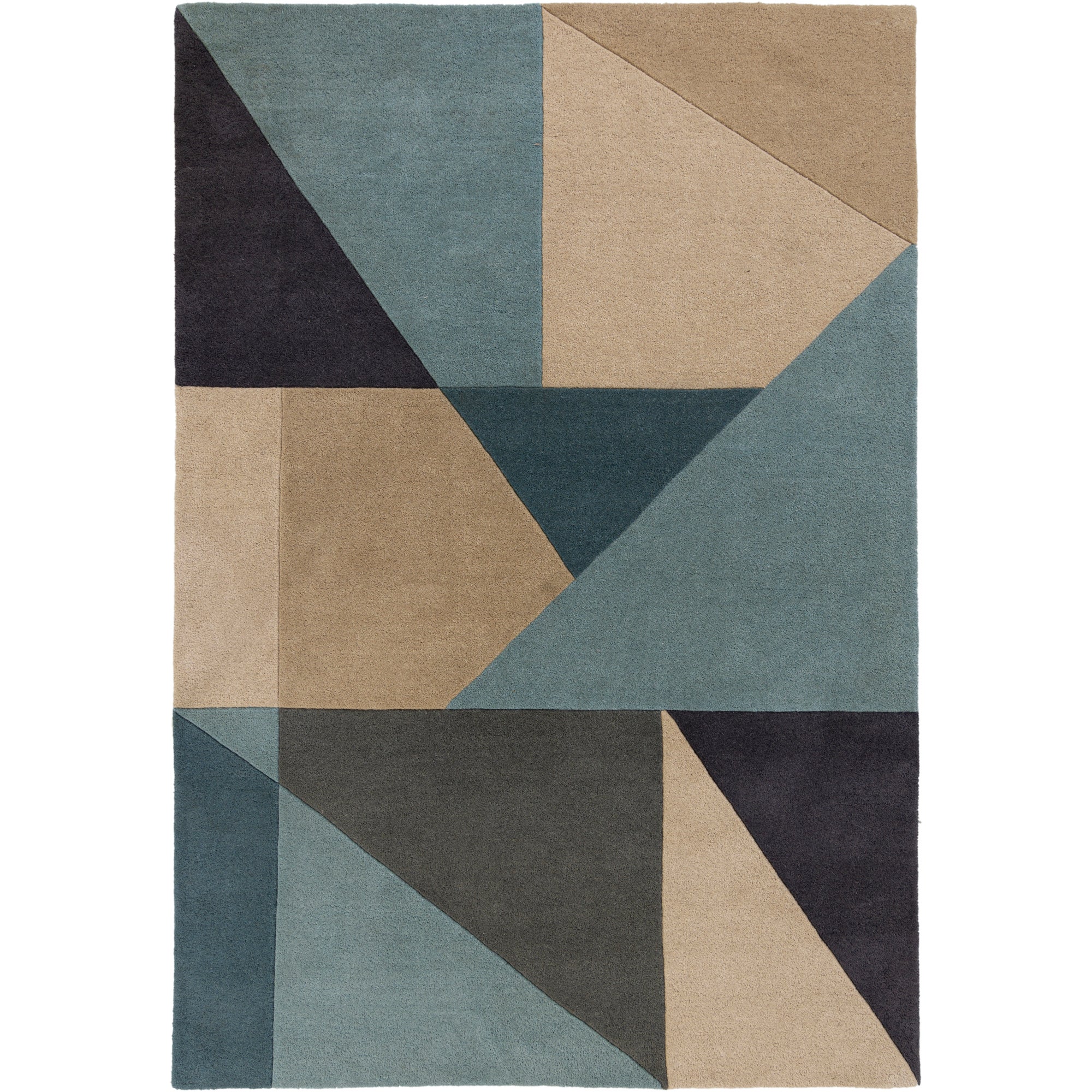 Harper Wool Rug Green, Beige and Grey