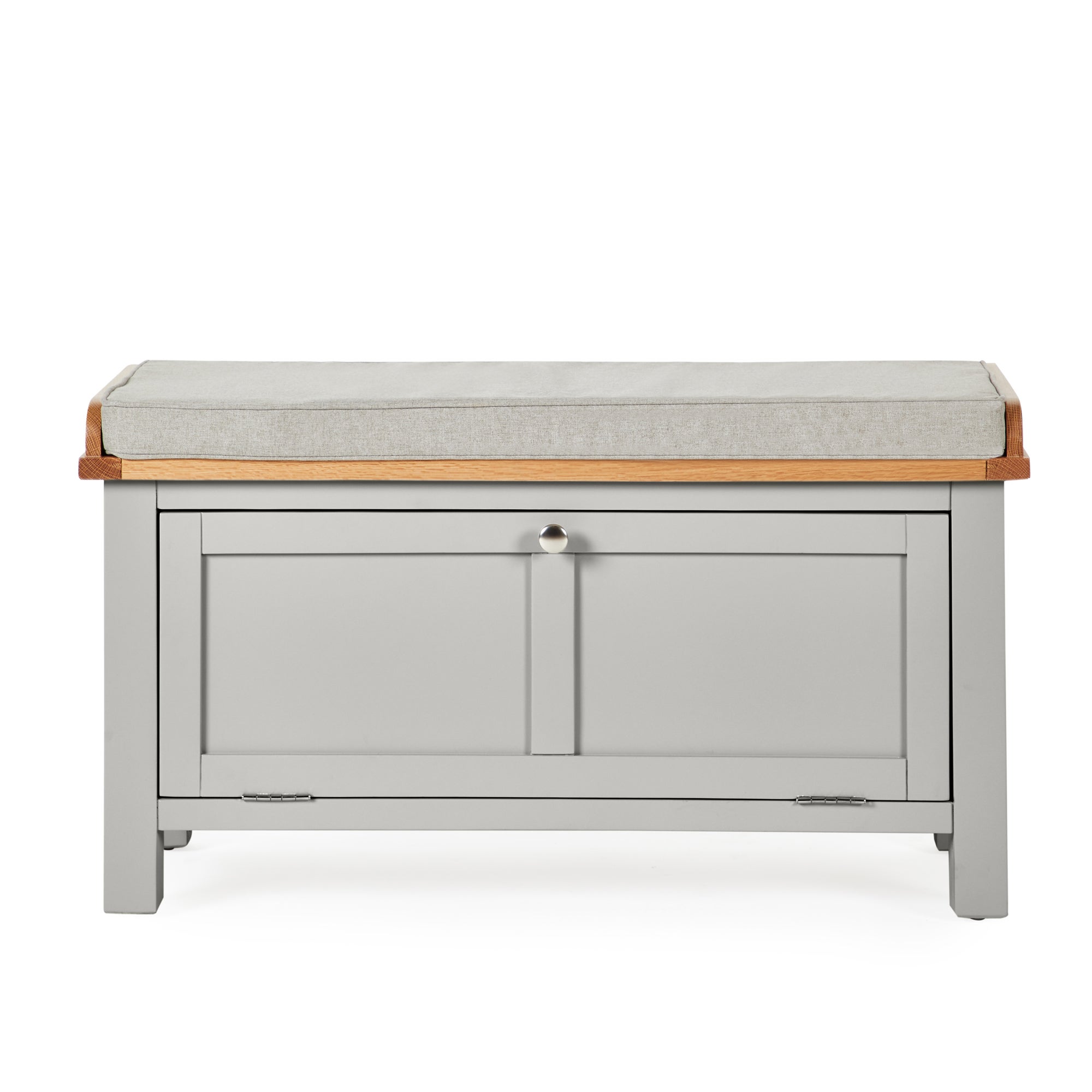 Bromley Grey Storage Bench With Cushion Grey