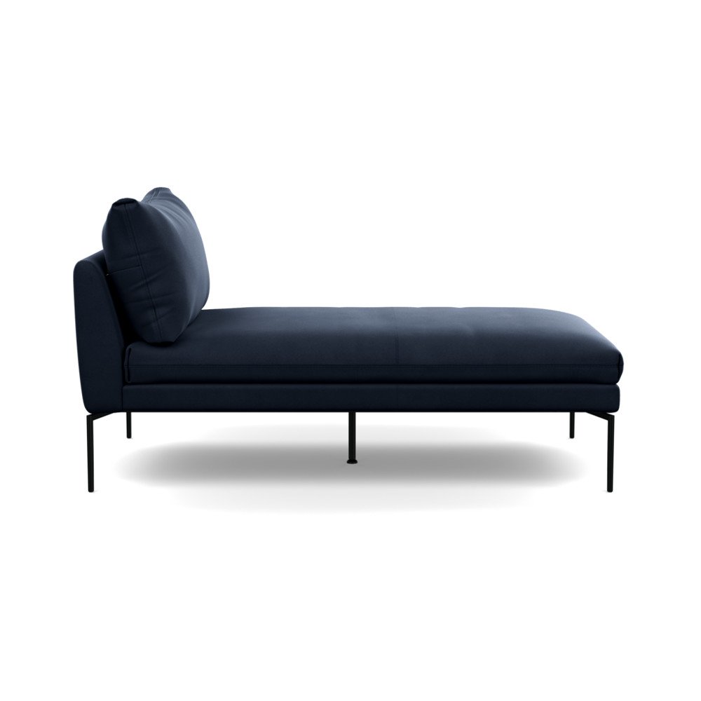 Heal's Matera Chaise Longue Nobilis Velvet Night Black Feet