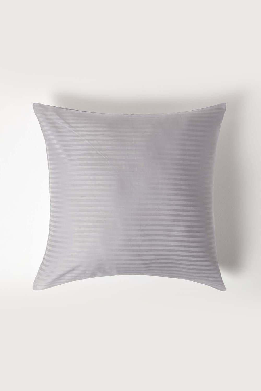 Homescapes Continental Egyptian Cotton Pillowcase 330 TC, 80 x 80 cm in Grey