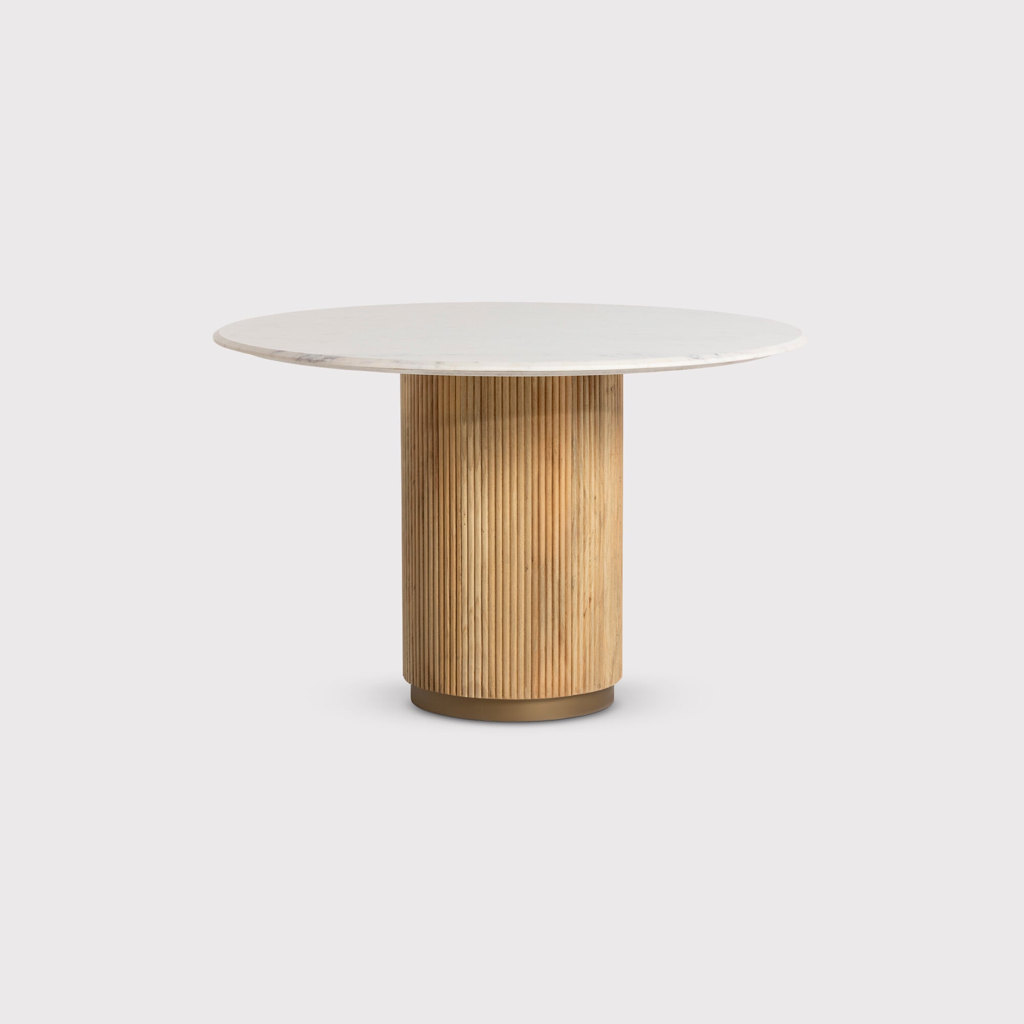 Fuji Round Table, Round, Neutral Marble | Barker & Stonehouse