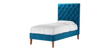 Rosalie 150cm Single Bed in Scuba Smart Velvet - sofa.com
