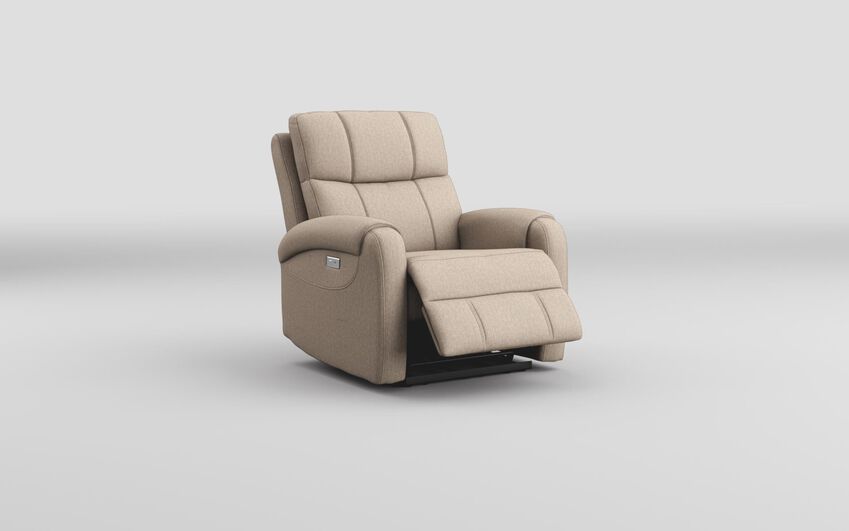 Cream Fabric Calisese Power Recliner Chair
