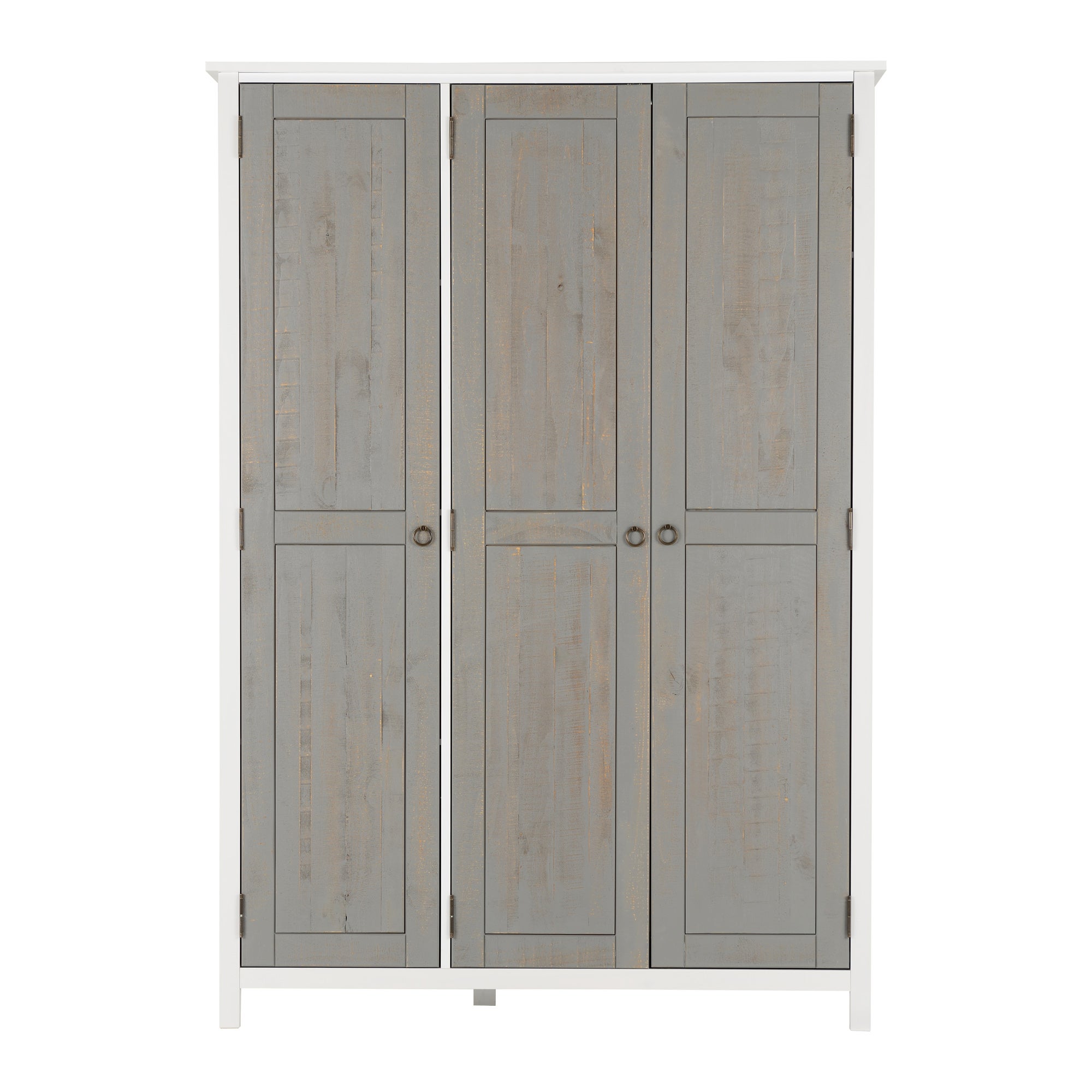 Vermount Triple Wardrobe White and Grey