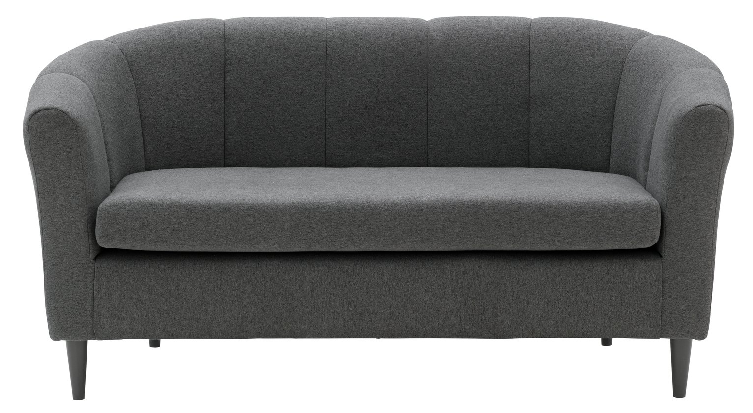 Argos Home Ayres 2 Seater Fabric Tub Sofa - Charcoal