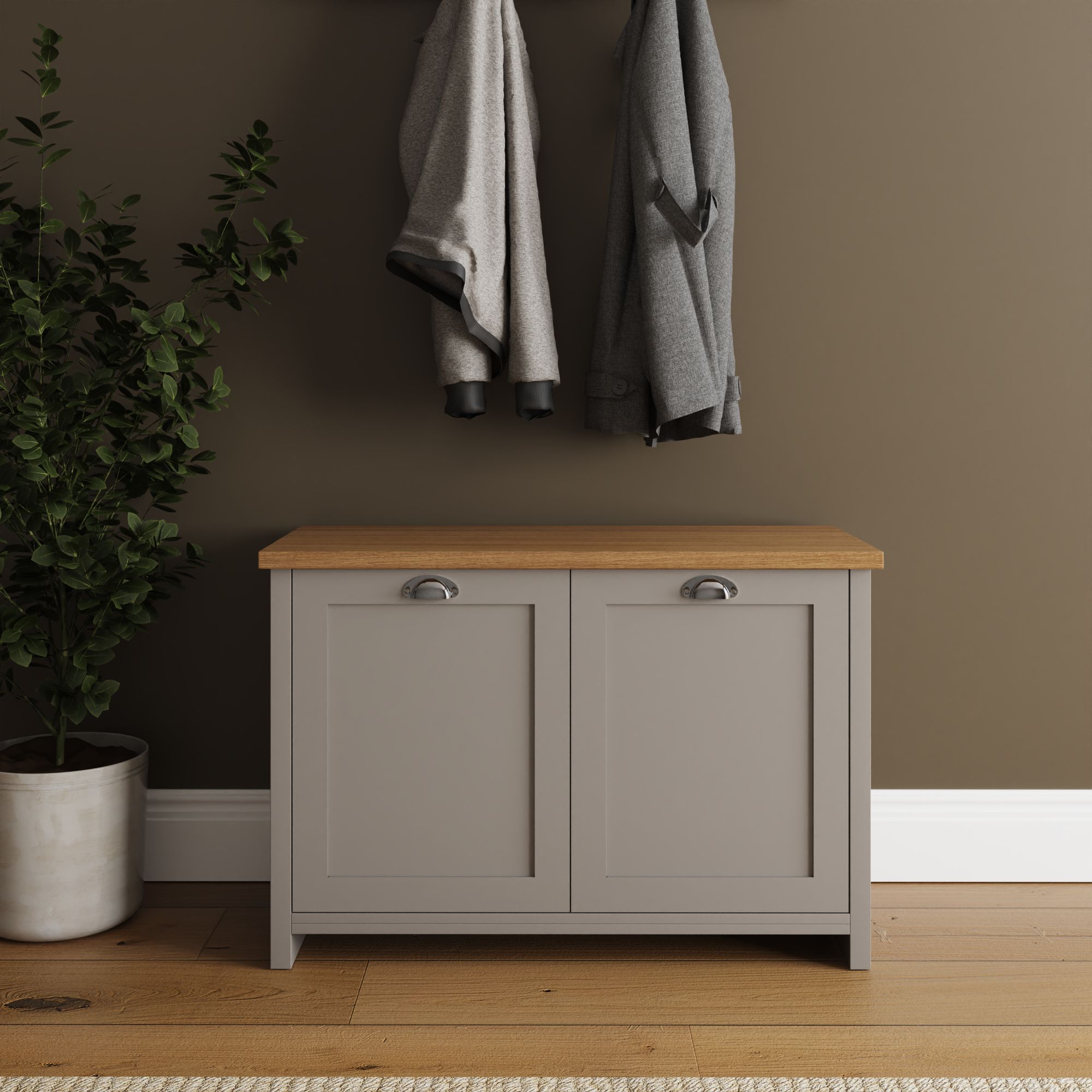 GFW Lancaster Shoe Storage in Grey
