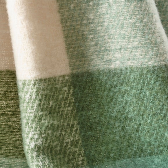 Catherine Lansfield Faux Mohair Check Throw Blanket 130cm x 170cm 2