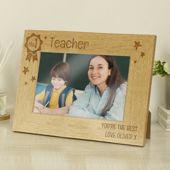 Personalised No.1 Wooden Photo Frame 2