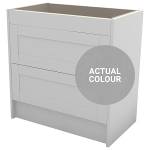 Duarti By Calypso Highwood 800mm Full Depth 2 Drawer Floor Standing Vanity Unit - Fossil Grey