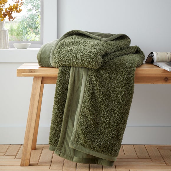So Soft Velvet Boucle Throw Blanket 130cm x 170cm