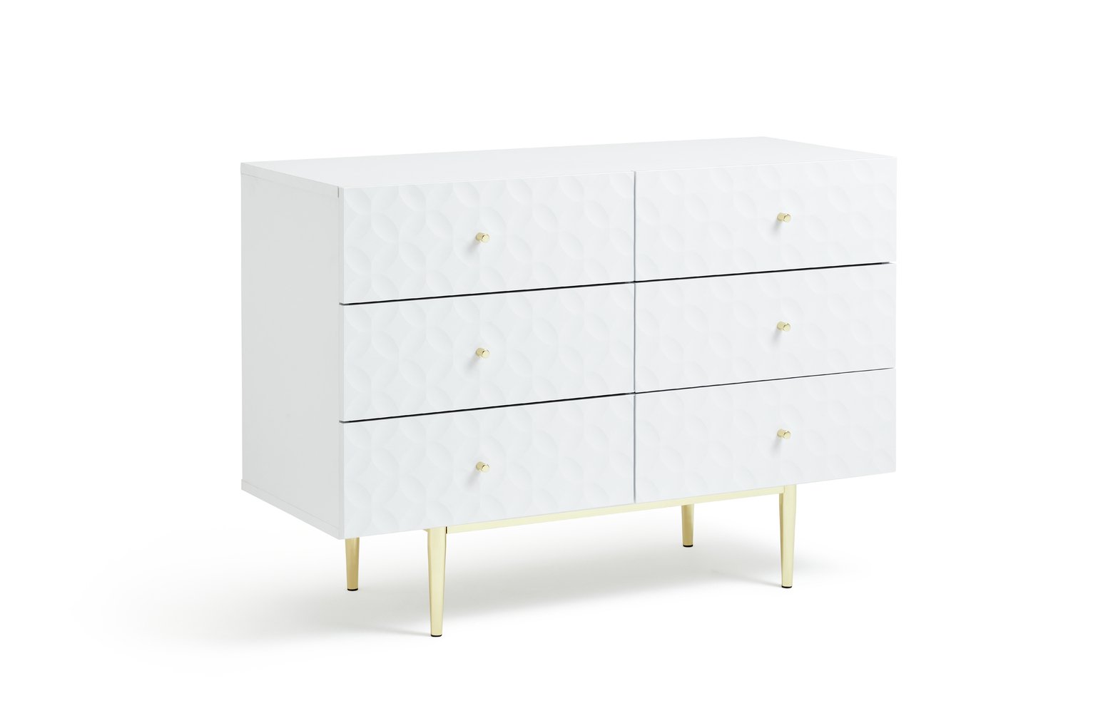 Habitat Sienna 3 + 3 Drawer Chest - White