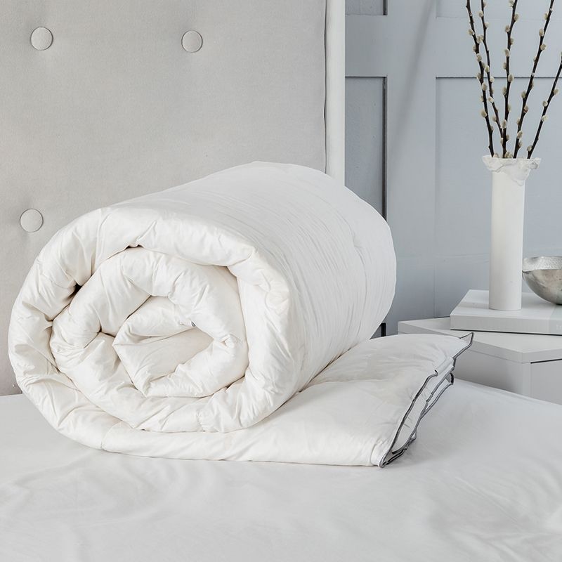 Snug City Luxury 10.5 Tog Duck Feather & Down Duvet 100% Cotton Cover in White