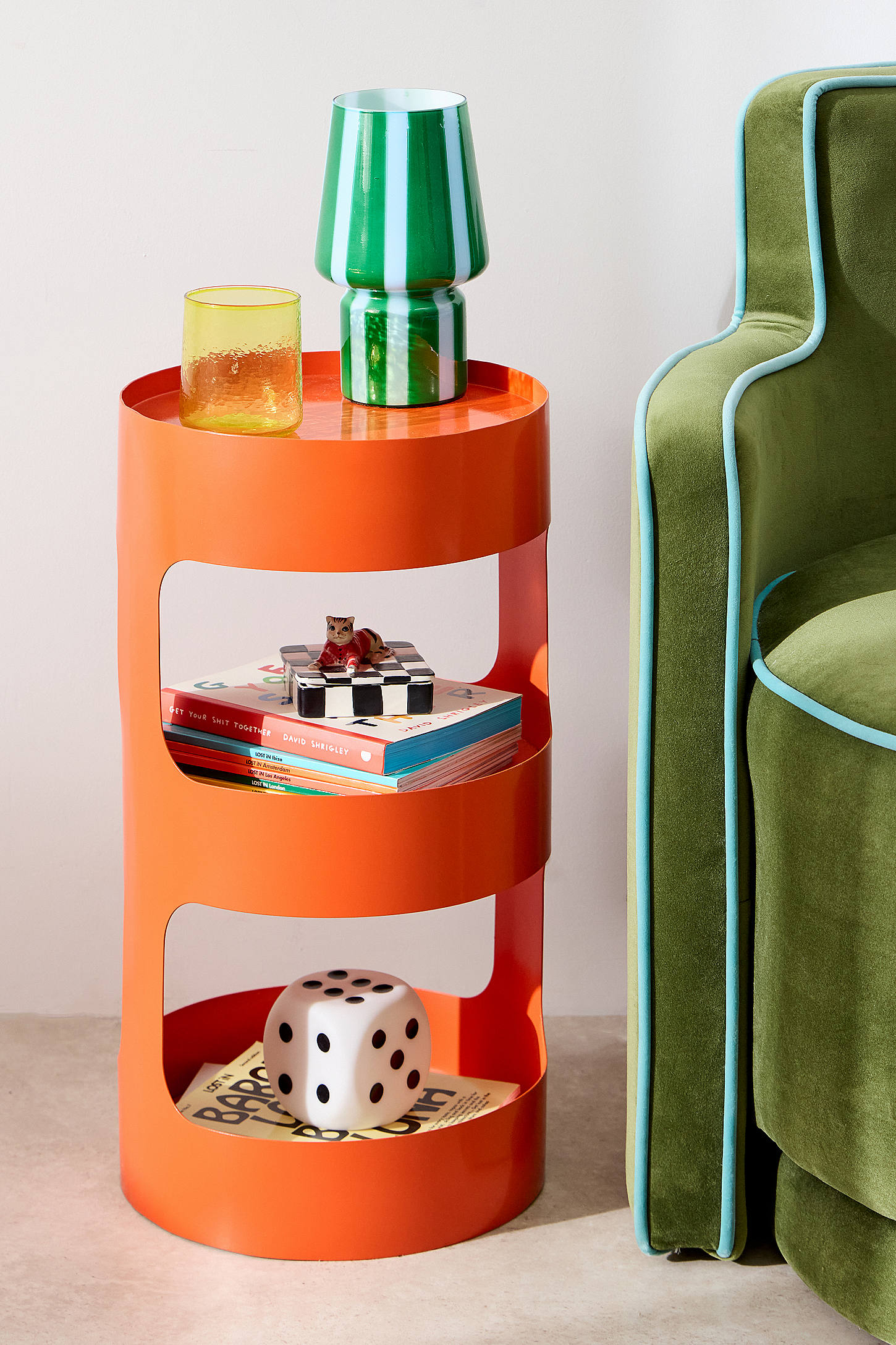 Ollie Orange Side Table - Orange