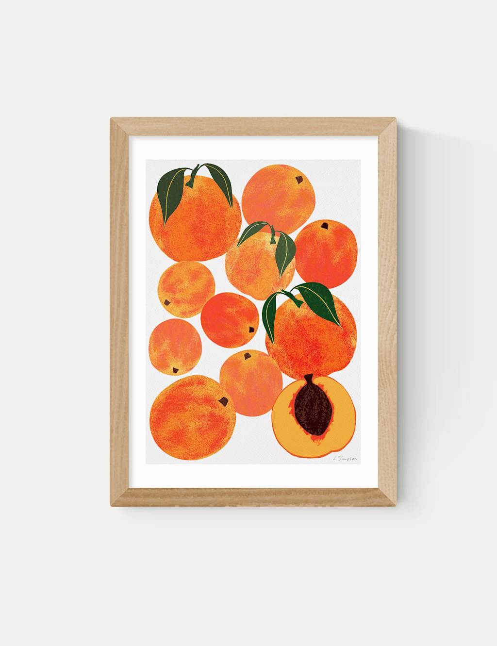 East End Prints Peach Harvest Framed Art Print Natural