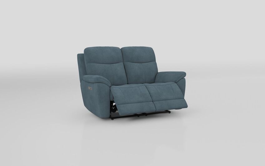 Blue Fabric Eldwick 2 Seater Power Recliner Sofa