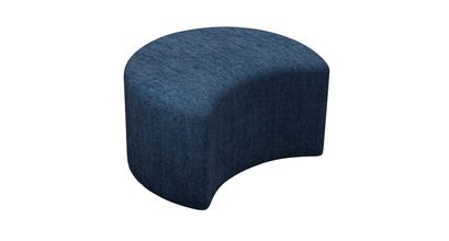 Luna Half Moon Footstool in Channel Blue Sandgate - sofa.com