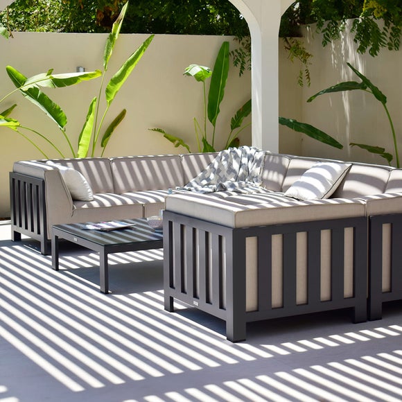 Maze Ibiza U Shape Garden Sofa Set with Square Table 4