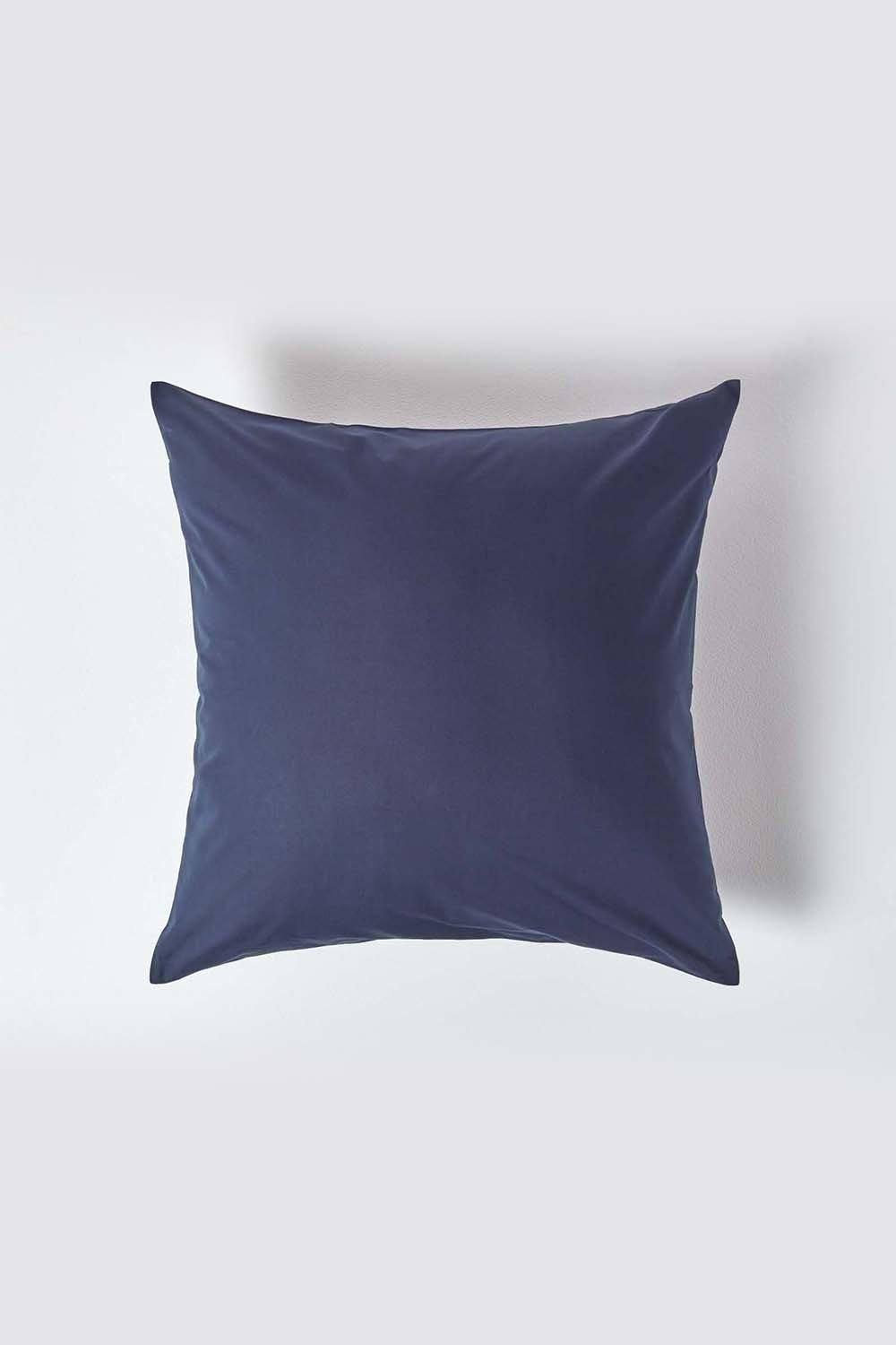 Homescapes Continental Egyptian Cotton Pillowcase 200 TC, 80 x 80 cm in Navy