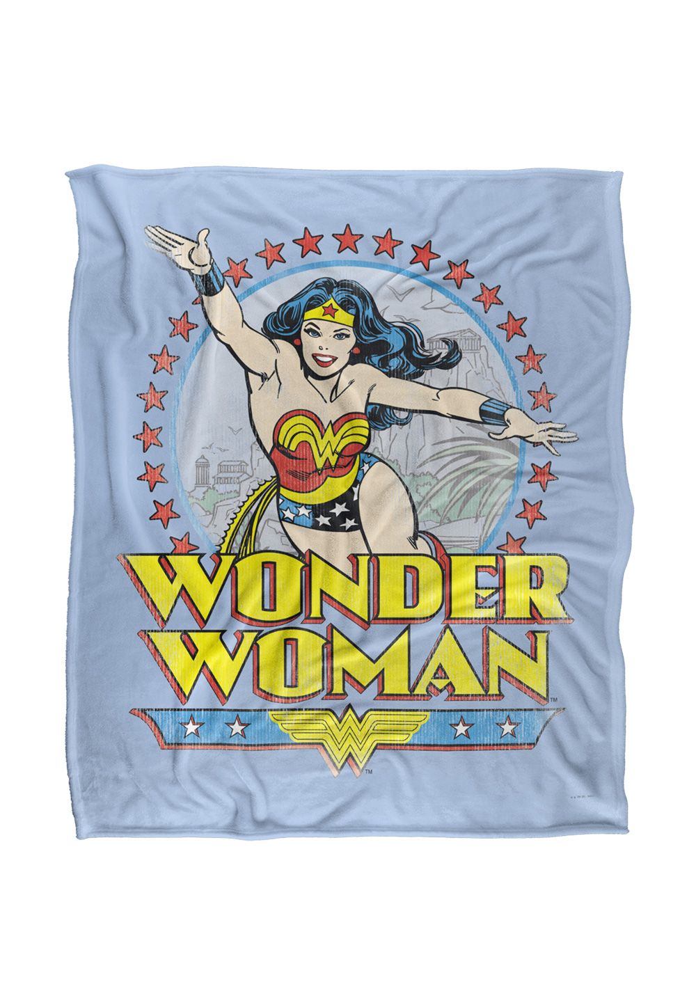 Warner Brothers Dc Wonder Woman Wonder Woman Officially Licensed Silky Touch Super Soft Throw Blanket 152 x 127 cm in White