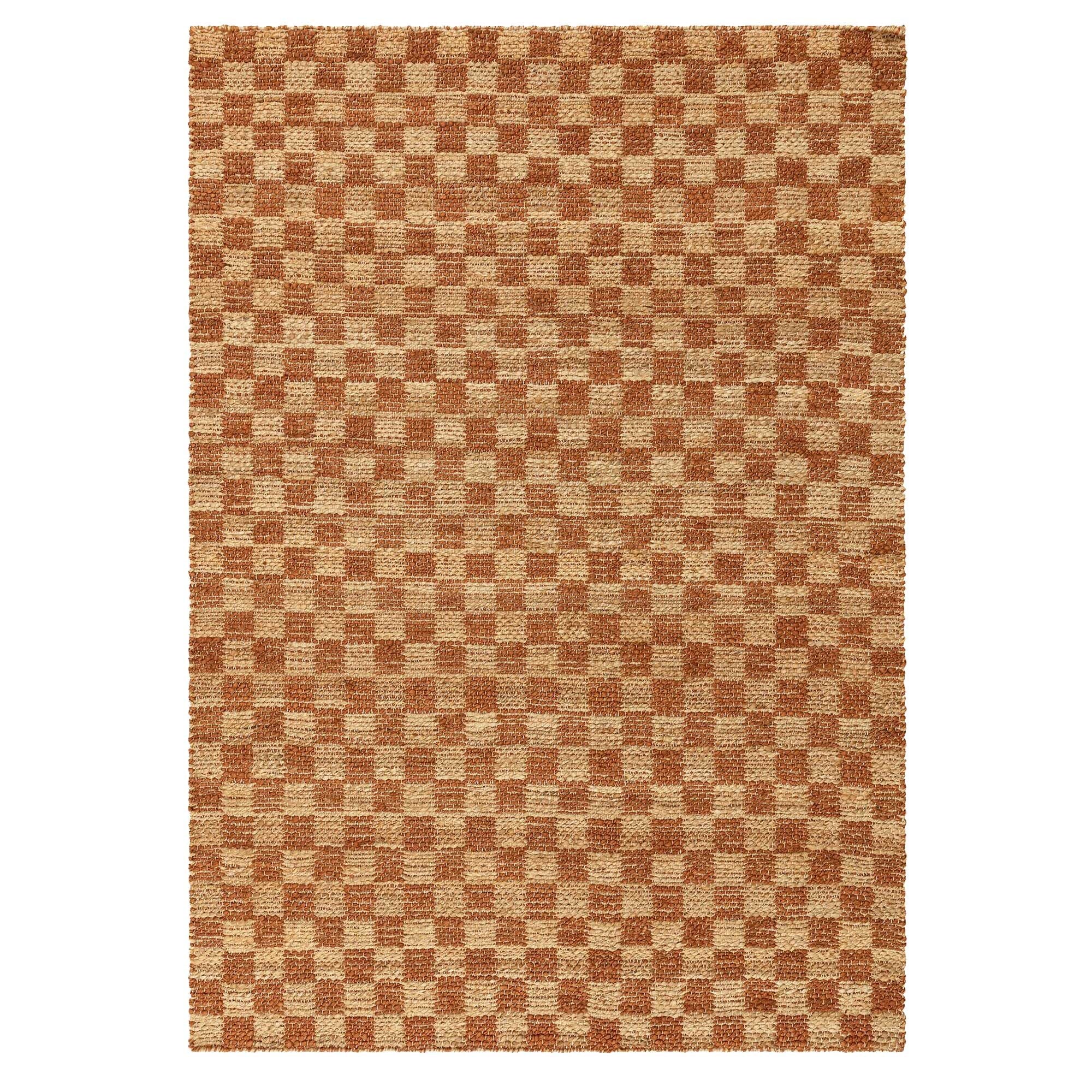 Avara Rust 160x230cm Rug, Square, Orange | Barker & Stonehouse