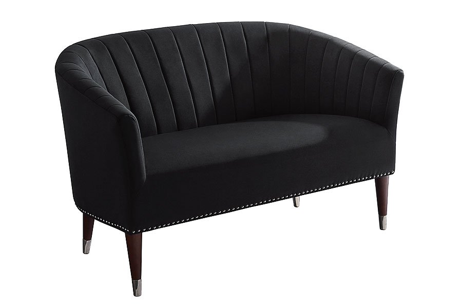 Bellini 2 Seater Sofa Black Velvet