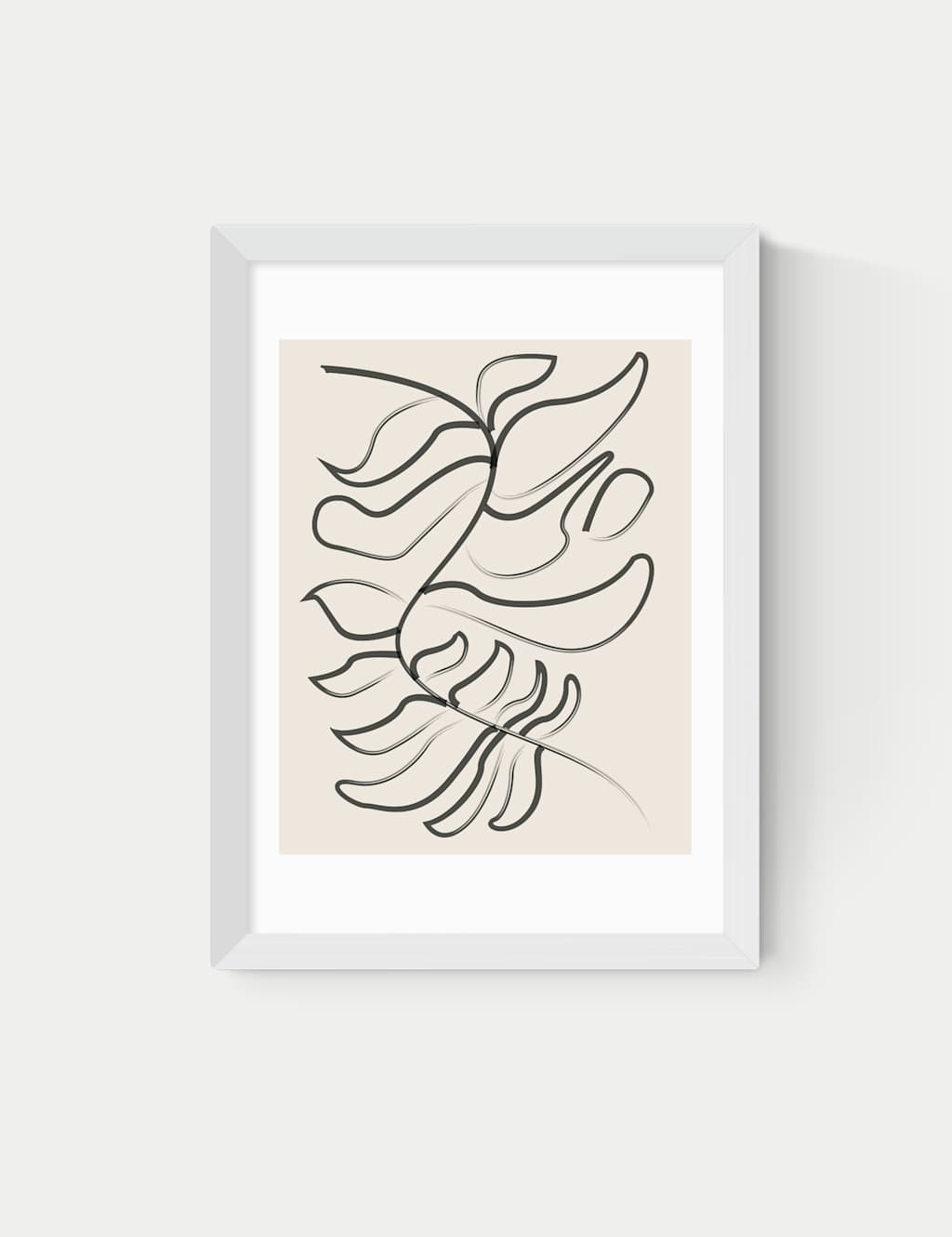 East End Prints Sprung Framed Art Print White