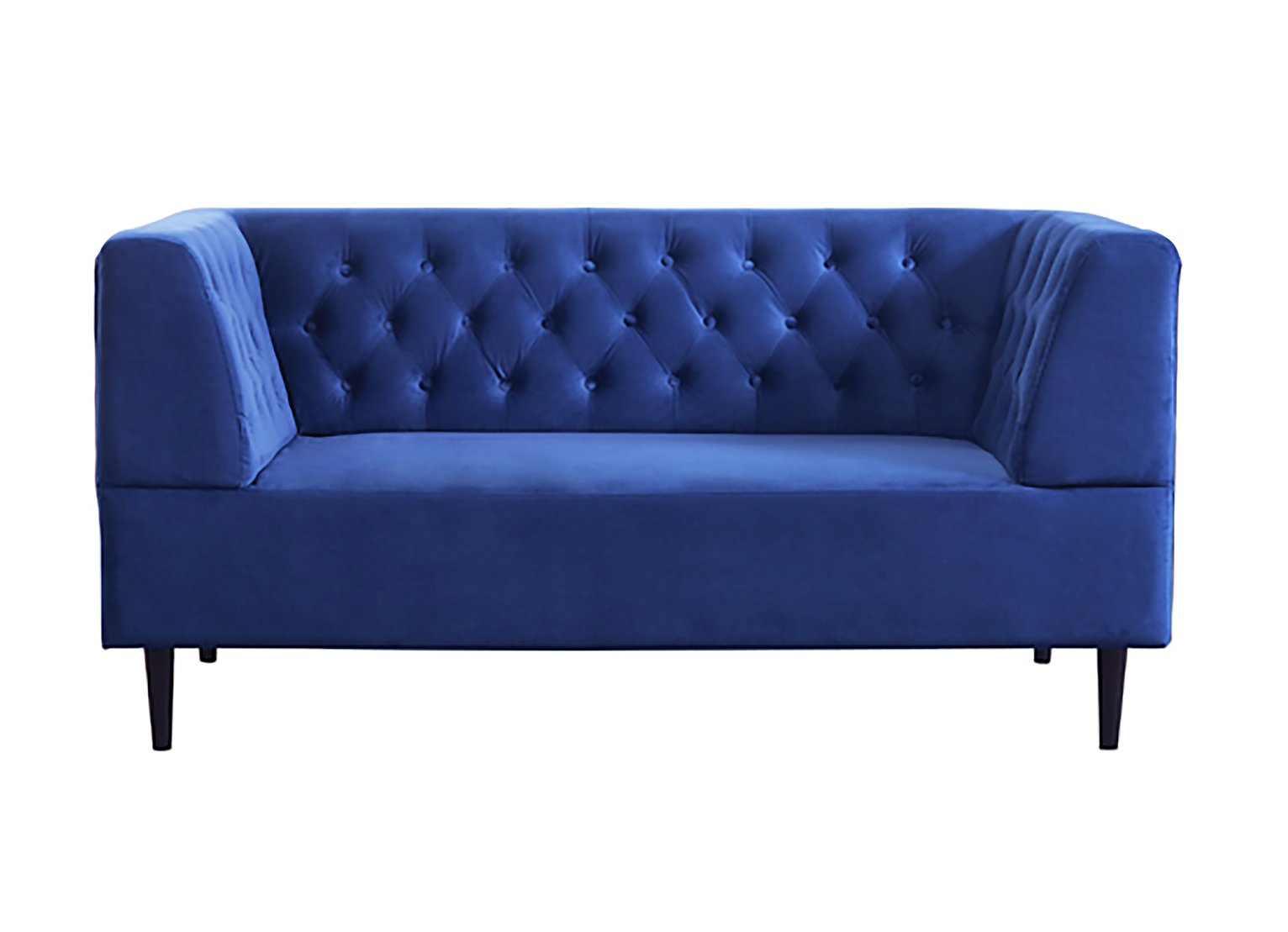 Habitat Blake 2 Seater Velvet Sofa - Navy
