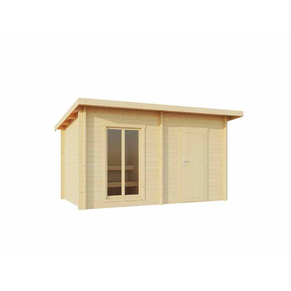 Lasita Maja Ltd Sundborn-Log Cabin, Garden Room, Home Office - L440xW298.3xH233.7 cm in Light Tan 2