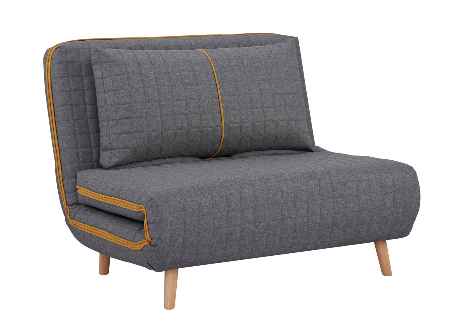 Habitat Roma Small Double Quilted Sofa Bed - Charcoal