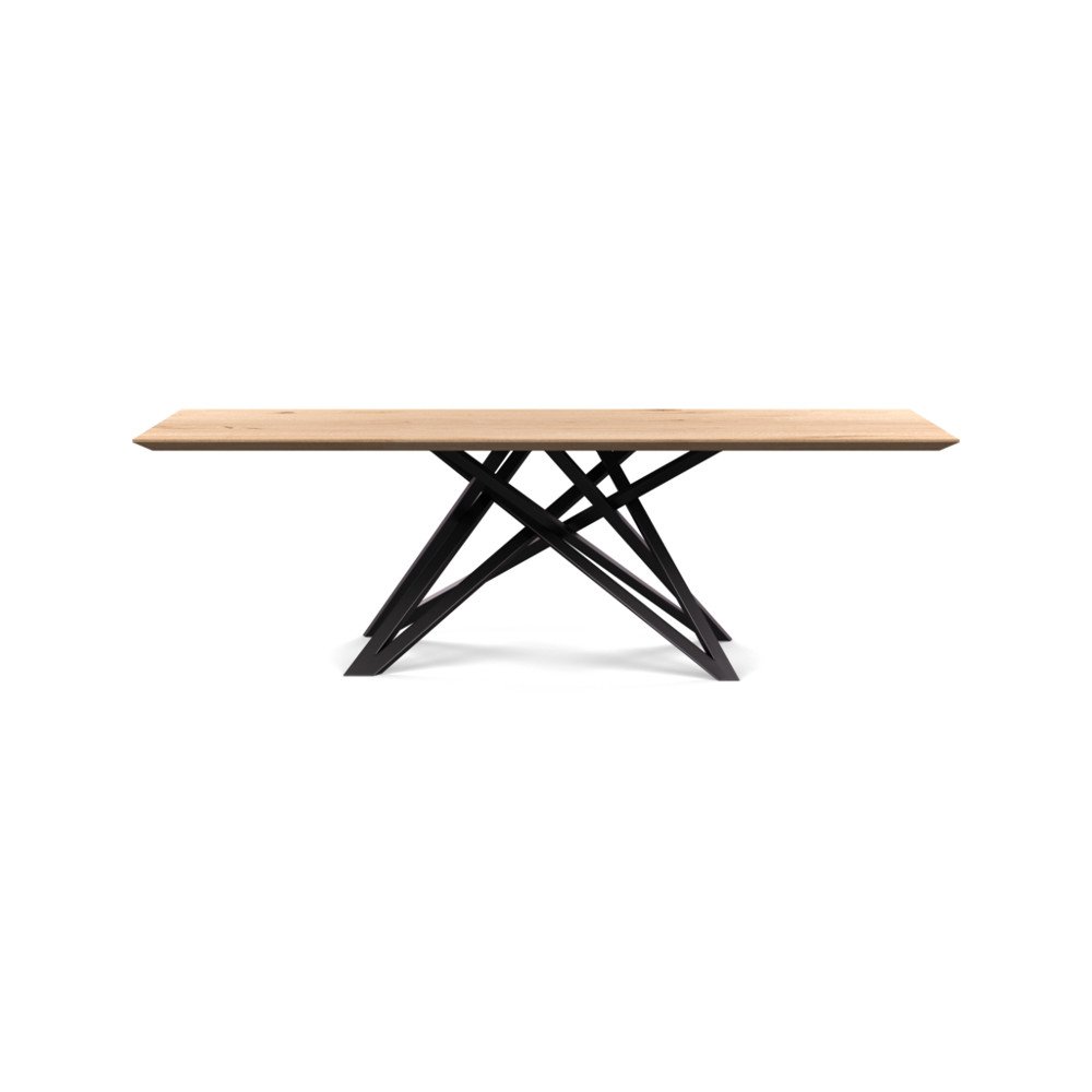 Heal's Vienna Dining Table 240x100cm Blonde Oiled Oak Chamfered Edge Filled