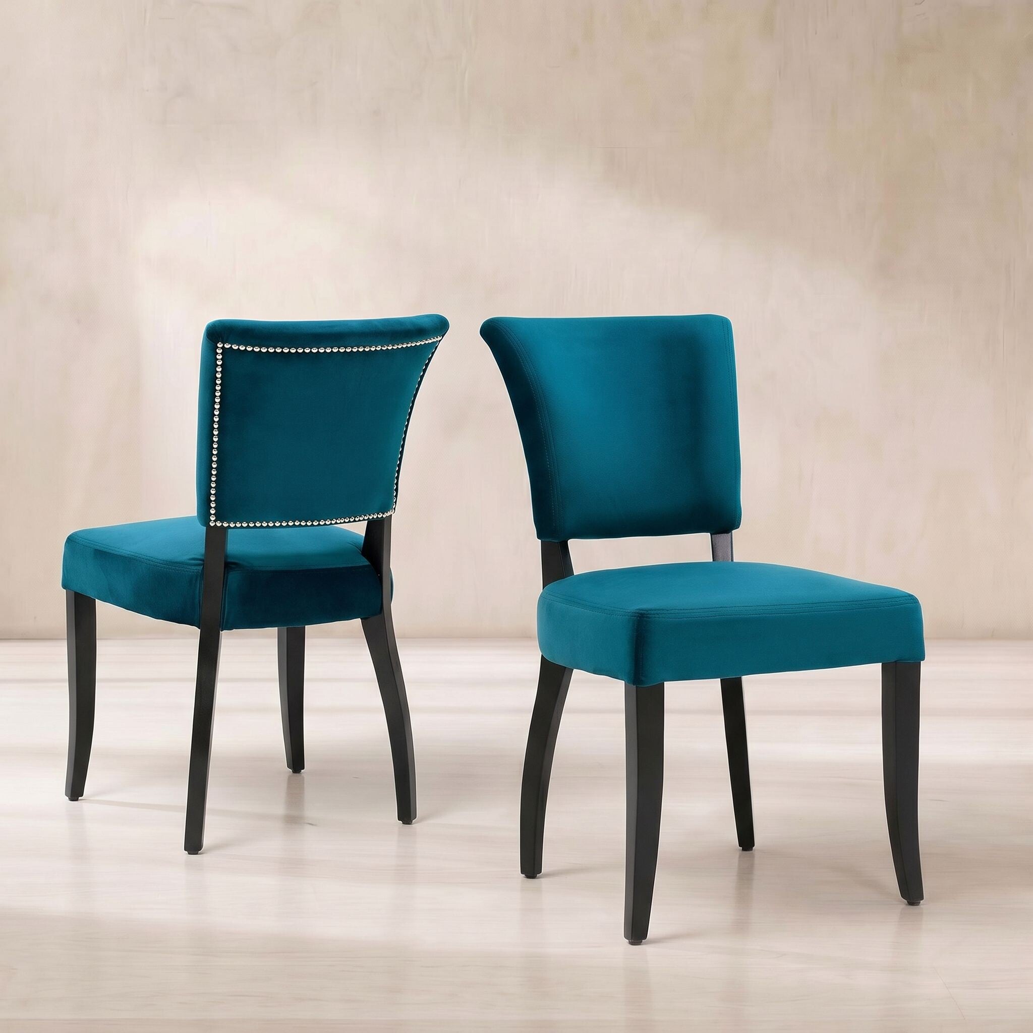 Timothy Oulton Mimi Dining Chair, Teal Velvet | Barker & Stonehouse