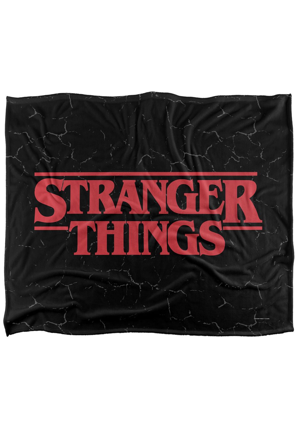 Stranger Things Logo Officially Licensed Silky Touch Super Soft Throw Blanket 152 x 127 cm in White