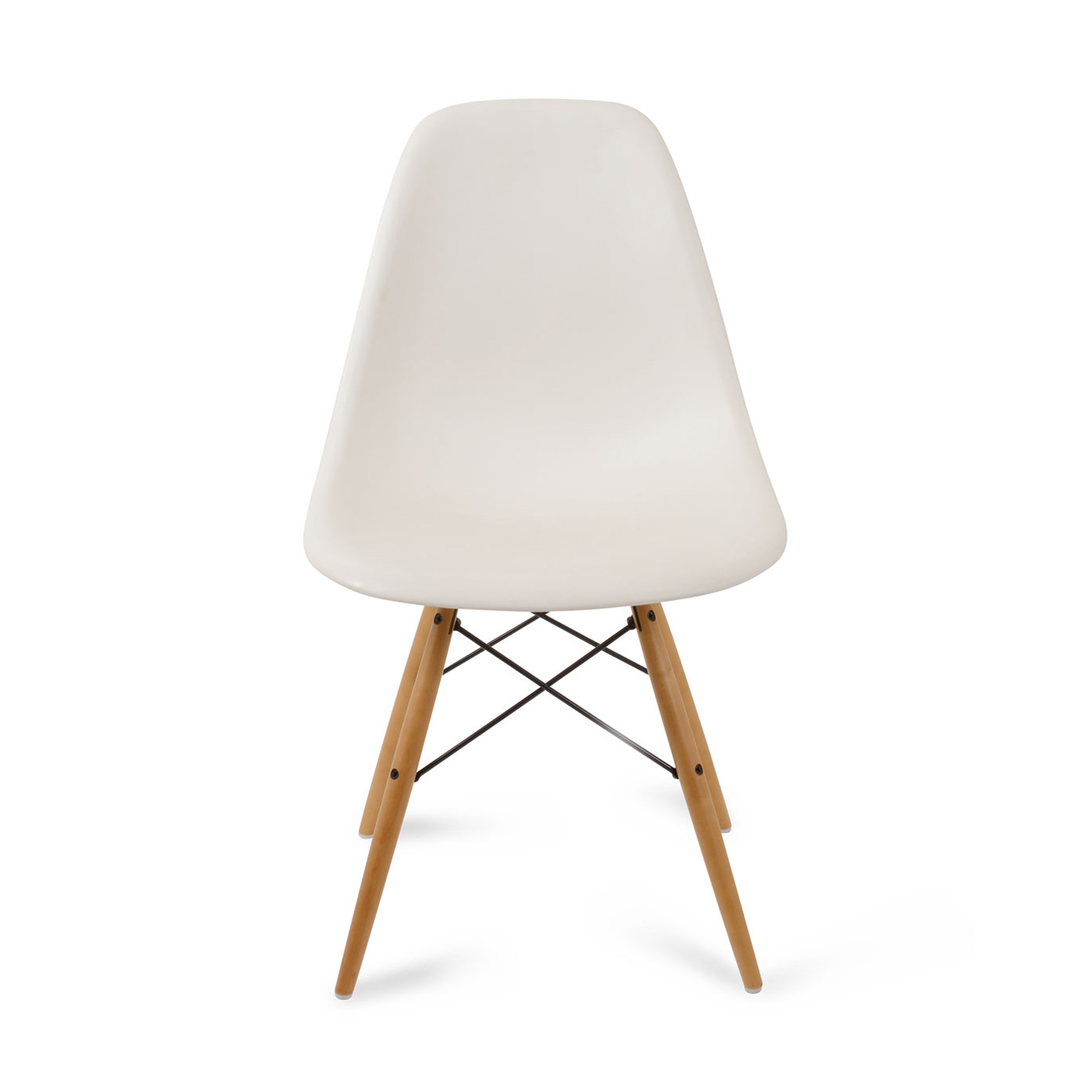 Vitra Eames DSW Side Chair New Height White Golden Maple Base