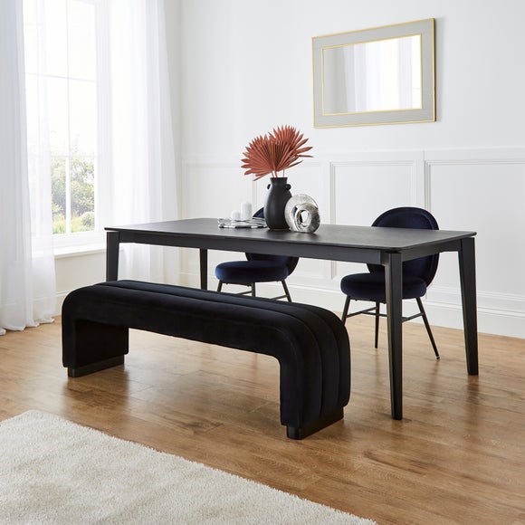 Lucilla 3 Seater Dining Bench, Velvet