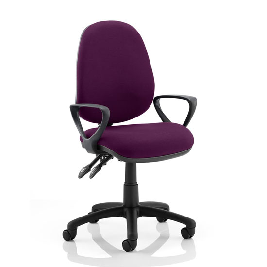 Luna II Office Chair In Tansy Purple With Loop Arms