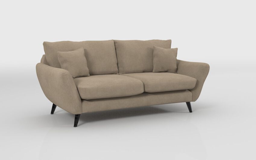 Brown Fabric Edale 3 Seater Sofa