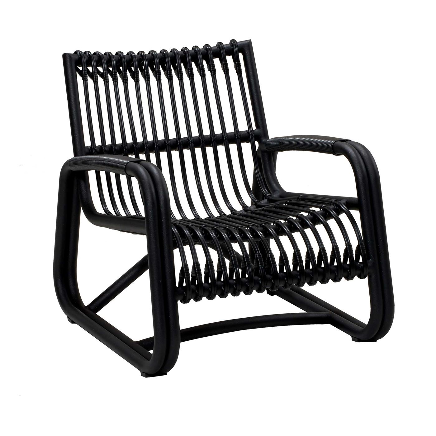 Cane-line Curve Garden Lounge Chair in Lava Grey