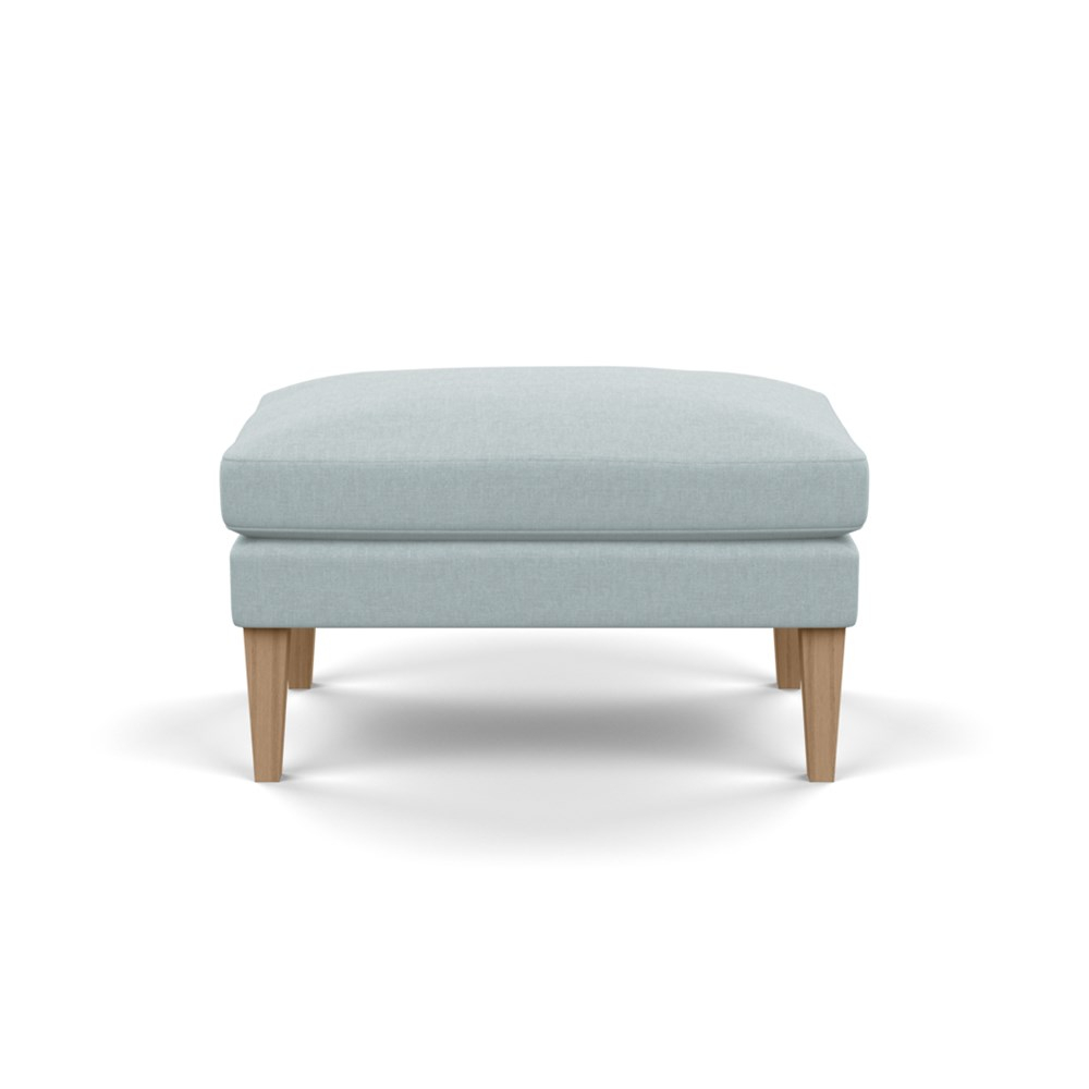 Heal's Wallis Ottoman Brushed Cotton Mist Tinted Ash Feet