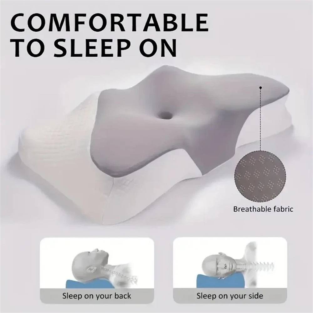 SPETLEK Ergonomic Memory Foam Pillow in Grey