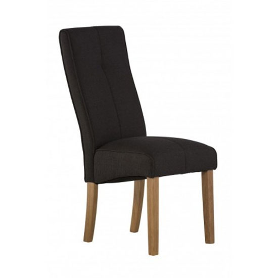 Denver Fabric Dining Chair In Black
