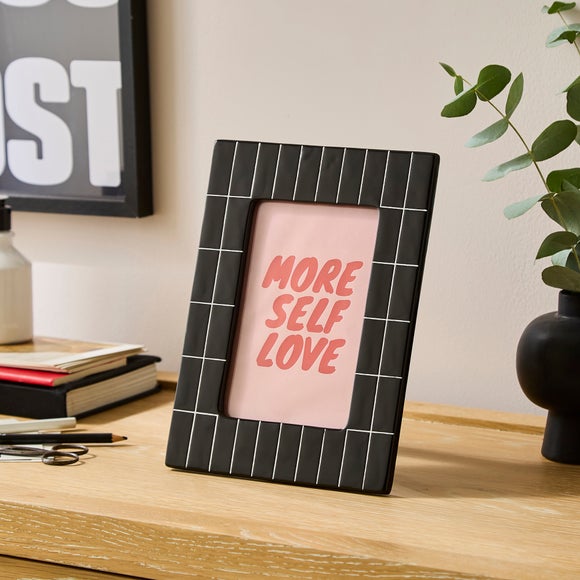 Black Tiled Ceramic Photo Frame